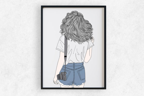 Art Print Wall Art Female Photographer Illustrations