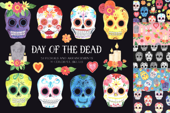 Day of the Dead - Mexican Clipart Set Illustrations