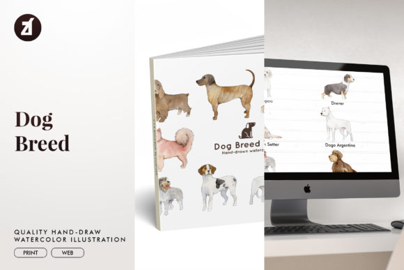 Dog Breed Set 10 Illustrations