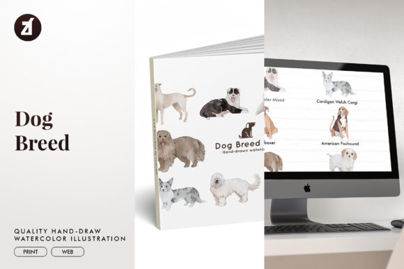 Dog Breed Set 18 Illustrations