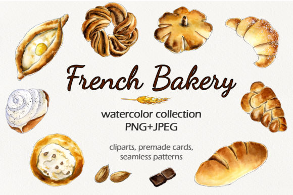 French Bakery Illustrations