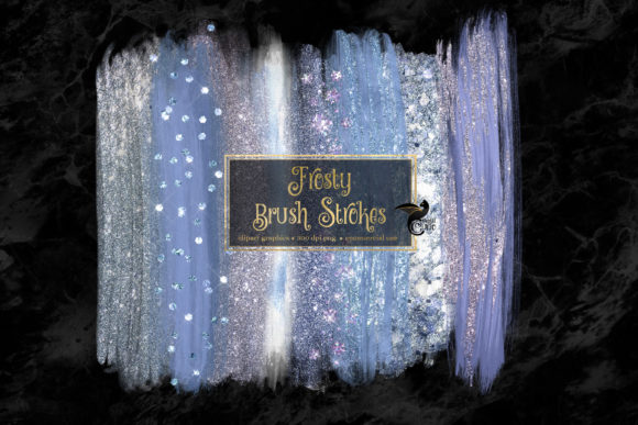 Frosty Brush Strokes Clipart & Illustrations