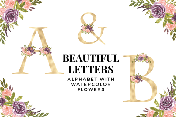 Geometric Gold Frames, Floral Crystals