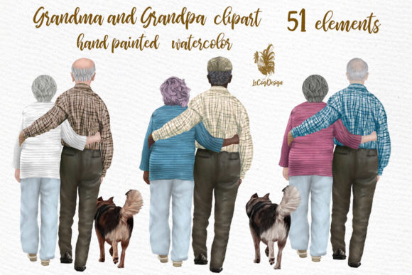 Grandparents Clipart and Illustrations