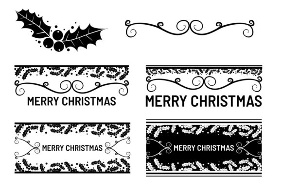 Hand Drawn Christms Sticker Cutout and Illustrations