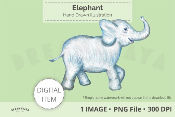 Hand Drawn Elephant Png Clip Art and Illustrations