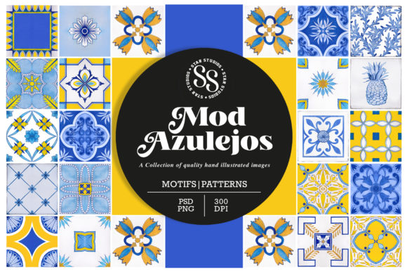 Mod Azulejos: Bold Illustrations for Creative Projects