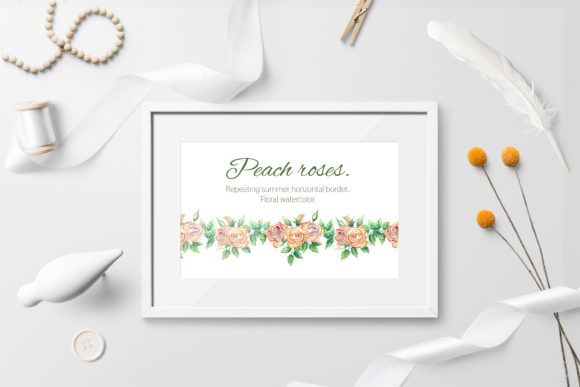 Peach Rose - the Horizontal Border