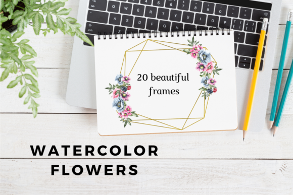 Polygonal Frames with Pink Red Roses
