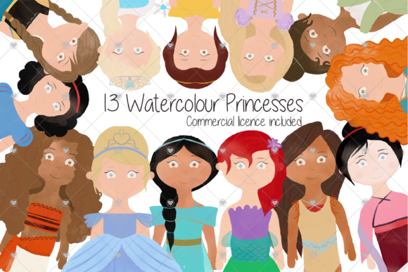 Princess Clipart, Fairytale Illustrations