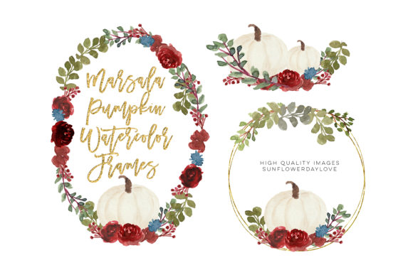 Pumpkin Floral, Fall Bouquet Clip Art