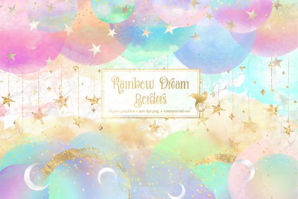 Review: Rainbow Dream Borders Clipart