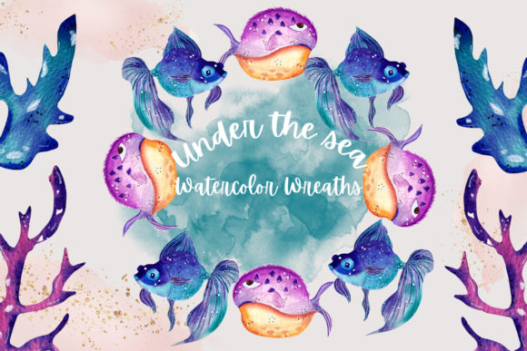 Under the Sea Wreaths Illustrations