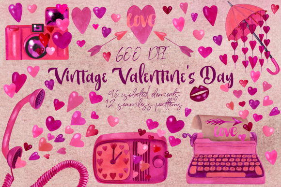 Vintage Valentine s Day Illustrations