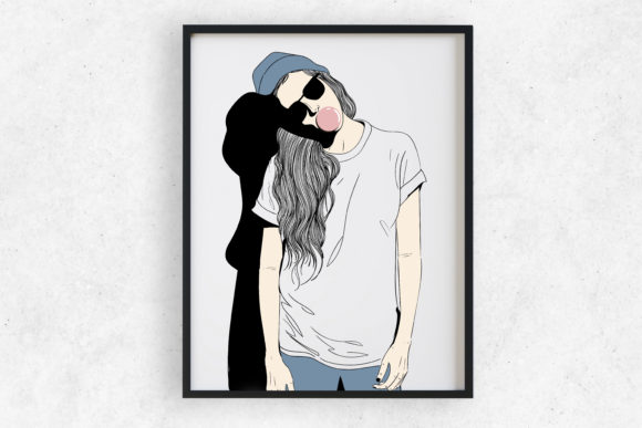 Wall Art, Modern Women Fashion Illustrations