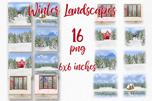 Winter Background Holiday Scenes Png Illustrations