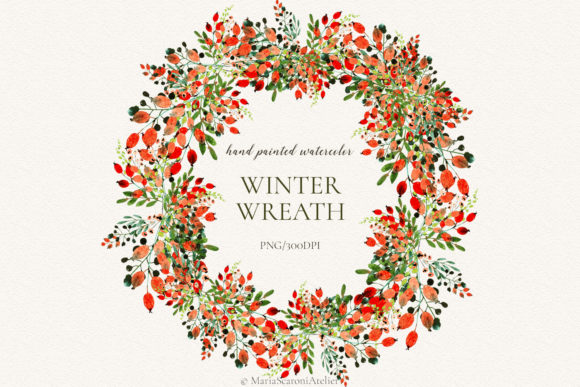 Winter Wreath Clip Art Review